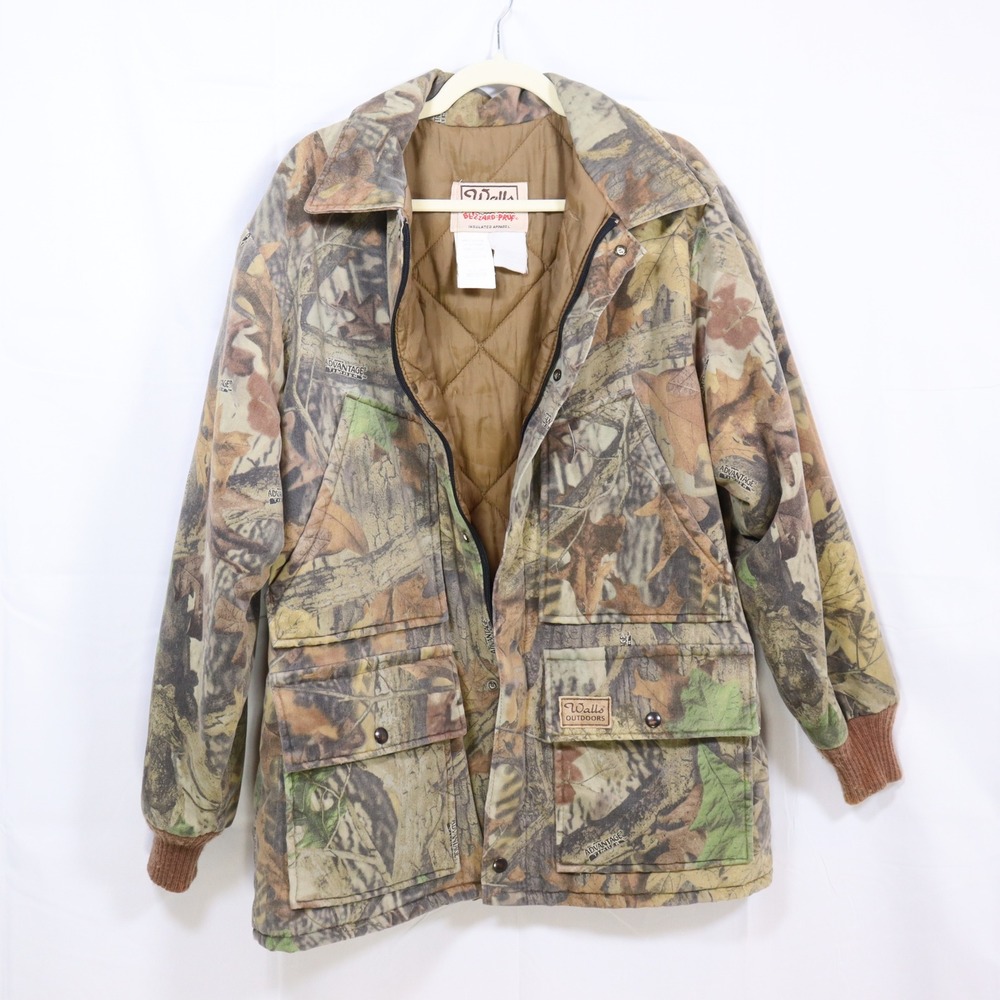 Vintage‎ Walls Blizzard Pruf Jacket Large Camo Mens Insulated Hunting Coat